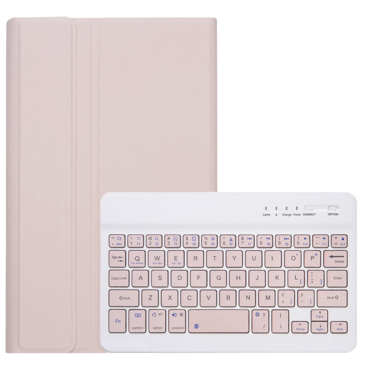 For Redmi Pad SE 8.7 A0N12 TPU Ultra-thin Detachable Bluetooth Keyboard Tablet Leather Case(Pink) by bashfashion