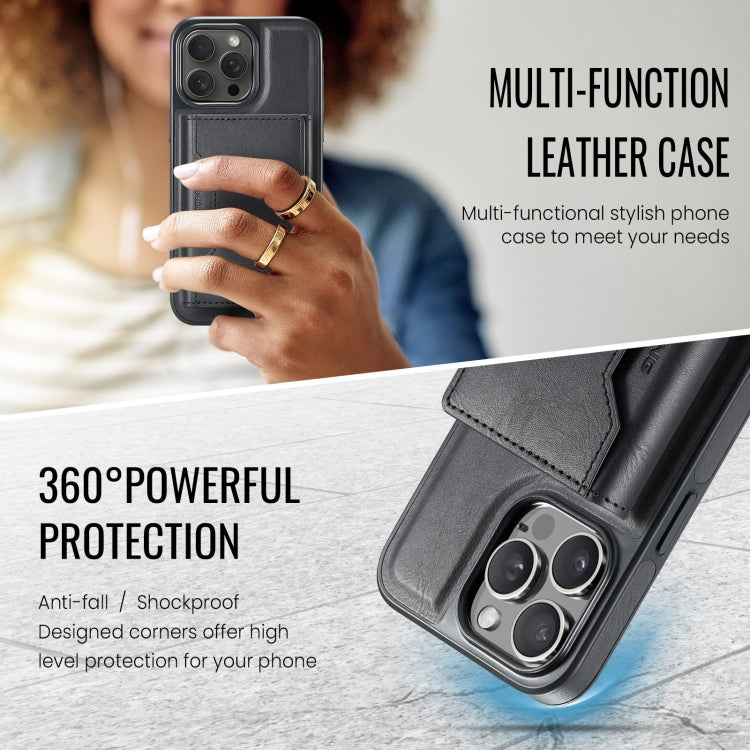 For iPhone 15 Pro Max MAGKING K2 Series MagSafe RFID Card Bag Detachable Phone Case(Black) by MAGKING