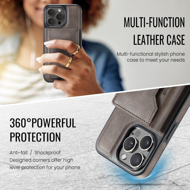 For iPhone 15 Pro Max MAGKING K2 Series MagSafe RFID Card Bag Detachable Phone Case(Coffee) by MAGKING