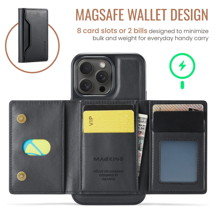 For iPhone 14 Pro Max MAGKING K2 Series MagSafe RFID Card Bag Detachable Phone Case(Black) by MAGKING