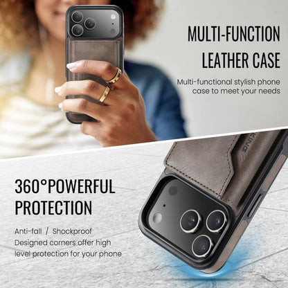 For iPhone 17 Pro Max MAGKING K2 Series MagSafe RFID Card Bag Detachable Phone Case(Coffee) by MAGKING