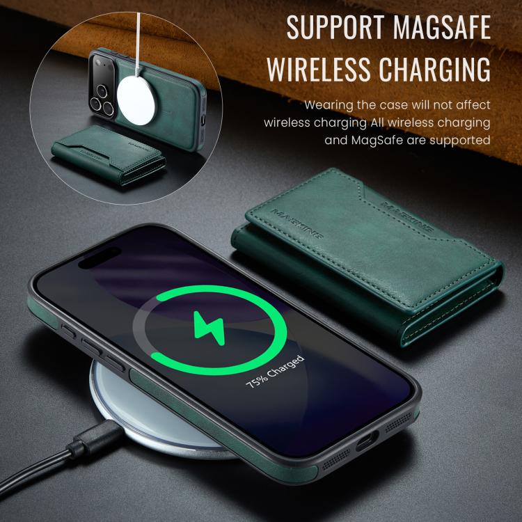 For iPhone 17 Pro Max MAGKING K2 Series MagSafe RFID Card Bag Detachable Phone Case(Green) by MAGKING