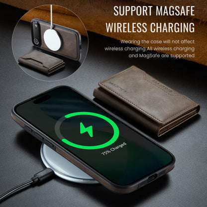 For iPhone 17 Air MAGKING K2 Series MagSafe RFID Card Bag Detachable Phone Case(Coffee) by MAGKING