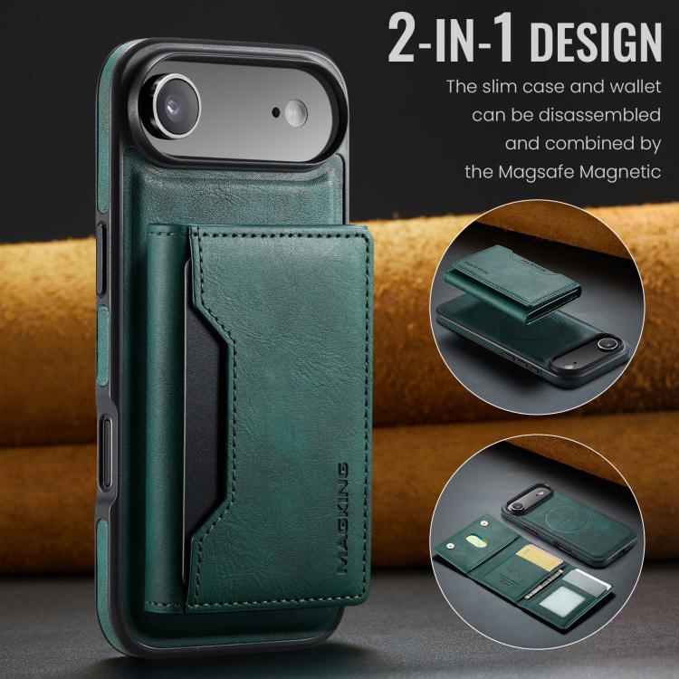 For iPhone 17 Air MAGKING K2 Series MagSafe RFID Card Bag Detachable Phone Case(Green) by MAGKING