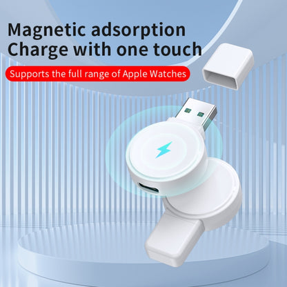 For Apple Watch Series X53 Portable Wireless Charger(White) by bashfashion