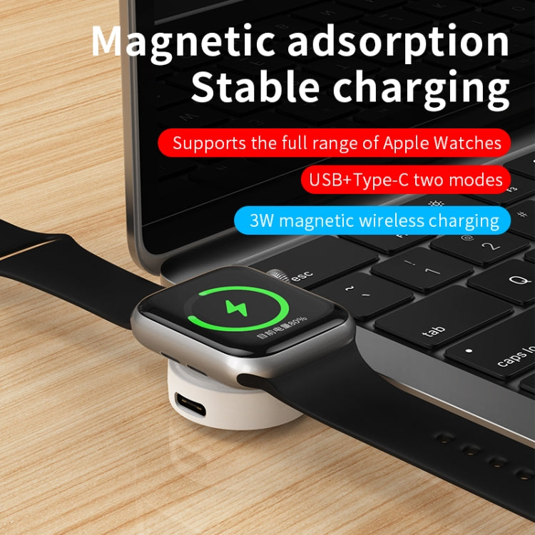 For Apple Watch Series X53 Portable Wireless Charger(White) by bashfashion