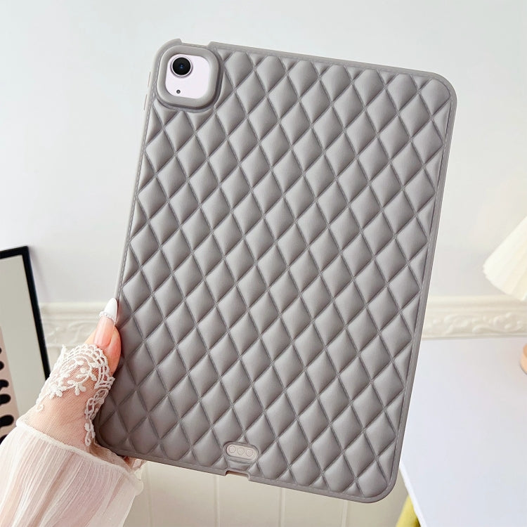 For iPad Air 11 2025 / 2024 Diamond Lattice TPU Tablet Case(Grey) by bashfashion