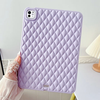 For iPad Pro 11 2025 / 2024 Diamond Lattice TPU Tablet Case(Purple) by bashfashion