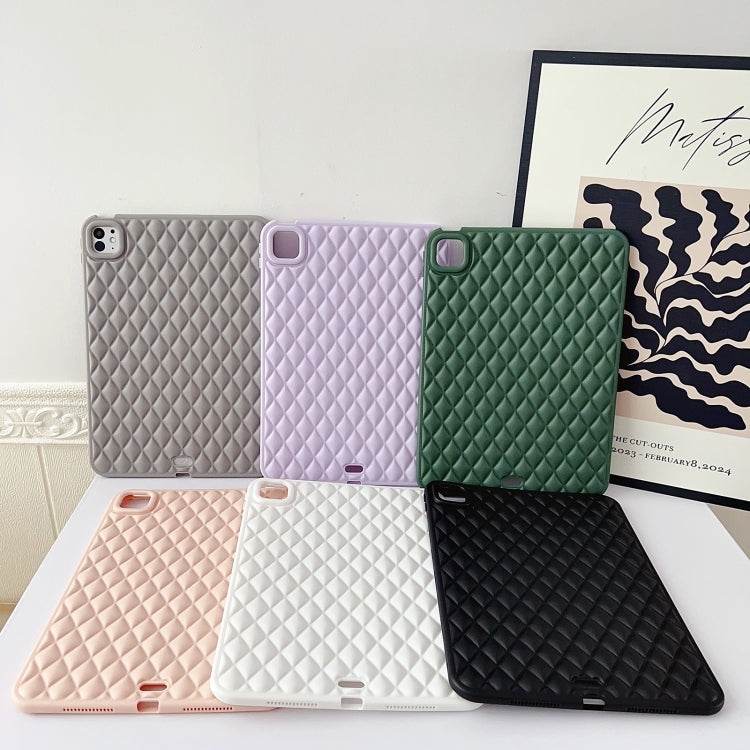 For iPad Air 11 2025 / 2024 Diamond Lattice TPU Tablet Case(Grey) by bashfashion