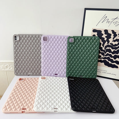 For iPad Air 11 2025 / 2024 Diamond Lattice TPU Tablet Case(Grey) by bashfashion