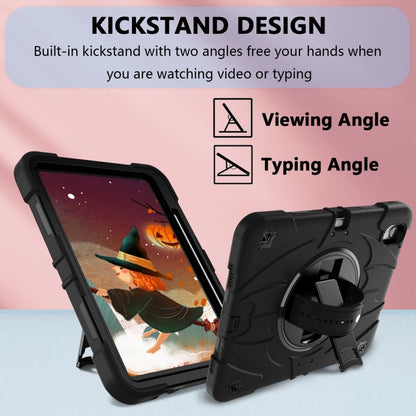 For iPad 2025 / 2022 Bat Hand Grip Turntable Stand Tablet Case(Black) by bashfashion