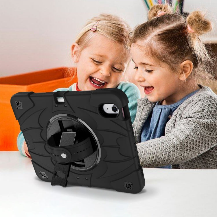 For iPad 2025 / 2022 Bat Hand Grip Turntable Stand Tablet Case(Black) by bashfashion