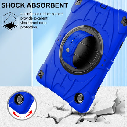 For Samsung Galaxy Tab A8 Bat Hand Grip Turntable Stand Tablet Case(Blue Black) by bashfashion