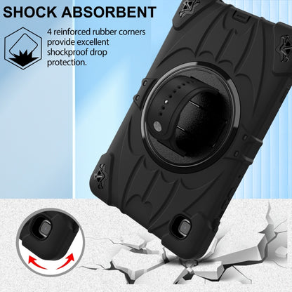 For Samsung Galaxy Tab A7 Lite Bat Hand Grip Turntable Stand Tablet Case(Black) by bashfashion