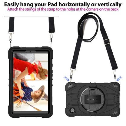 For Samsung Galaxy Tab A9 Bat Hand Grip Turntable Stand Tablet Case(Black) by bashfashion