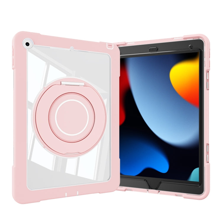 For iPad 10.2 2021 / 2020 / 2019 Crystal Armor PC Hybrid TPU Tablet Case(Pink) by bashfashion