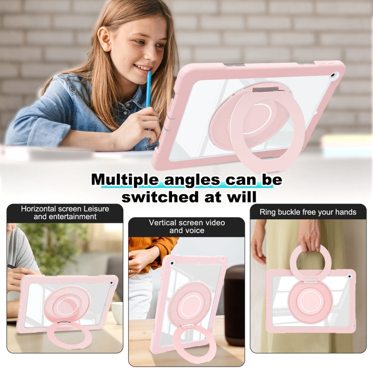 For iPad 10.2 2021 / 2020 / 2019 Crystal Armor PC Hybrid TPU Tablet Case(Pink) by bashfashion