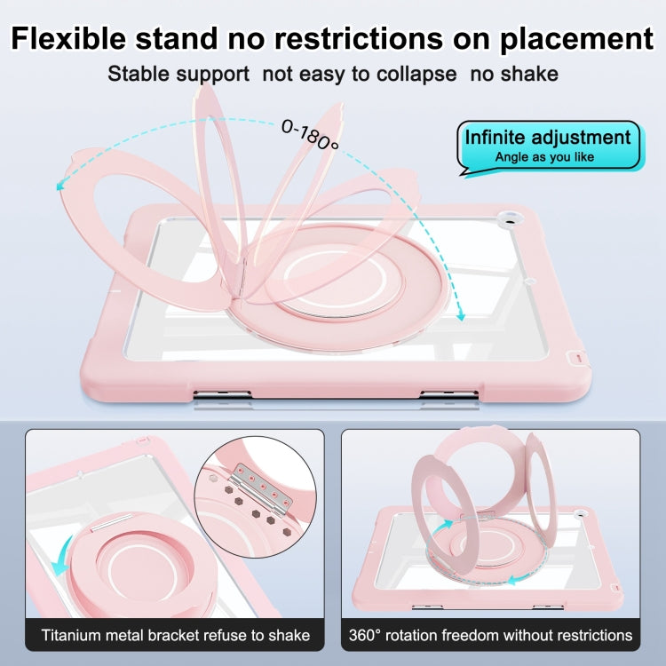 For iPad 10.2 2021 / 2020 / 2019 Crystal Armor PC Hybrid TPU Tablet Case(Pink) by bashfashion