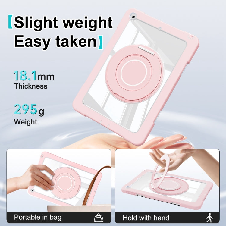 For iPad 10.2 2021 / 2020 / 2019 Crystal Armor PC Hybrid TPU Tablet Case(Pink) by bashfashion