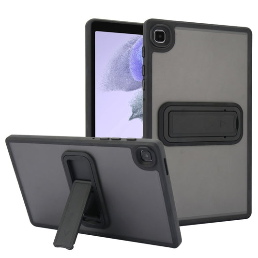 For Samsung Galaxy Tab A7 Lite Skin Feel Holder PC Hybrid TPU Tablet Case(Black) by bashfashion