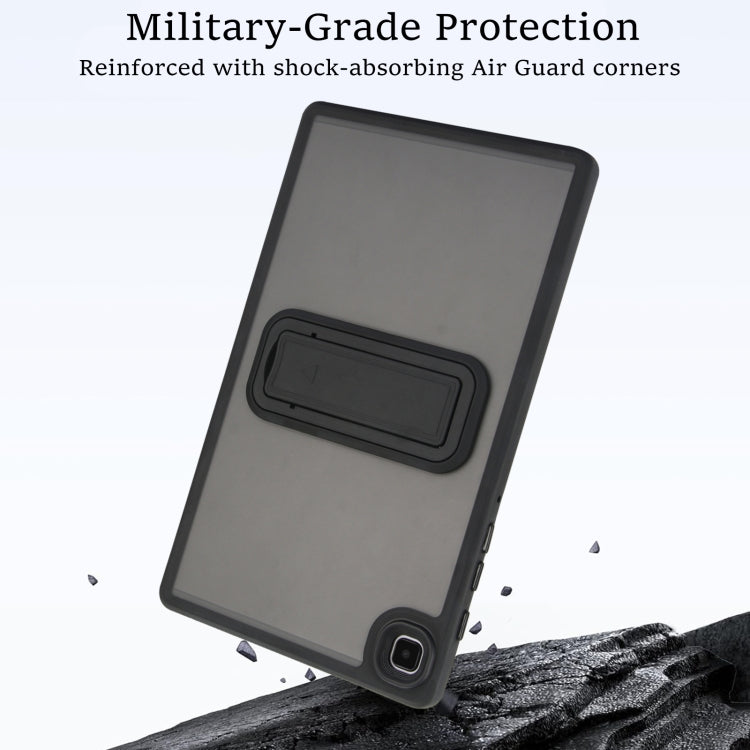 For Samsung Galaxy Tab A11 / A9 Skin Feel Holder PC Hybrid TPU Tablet Case(Black) by bashfashion