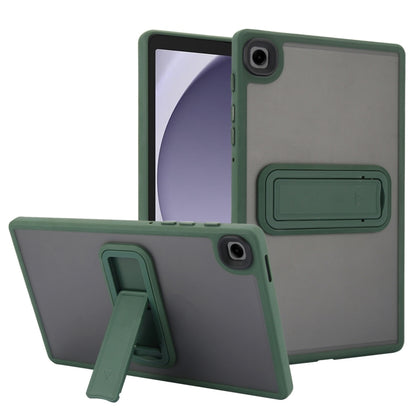For Samsung Galaxy Tab A11 / A9 Skin Feel Holder PC Hybrid TPU Tablet Case(Dark Green) by bashfashion