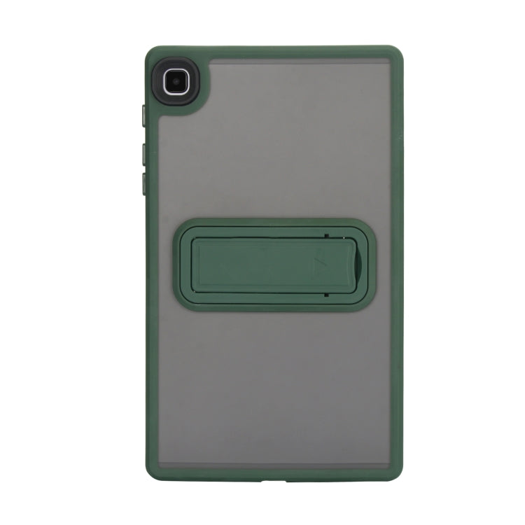 For Samsung Galaxy Tab A11 / A9 Skin Feel Holder PC Hybrid TPU Tablet Case(Dark Green) by bashfashion