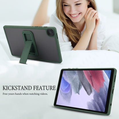 For Samsung Galaxy Tab A11 / A9 Skin Feel Holder PC Hybrid TPU Tablet Case(Dark Green) by bashfashion