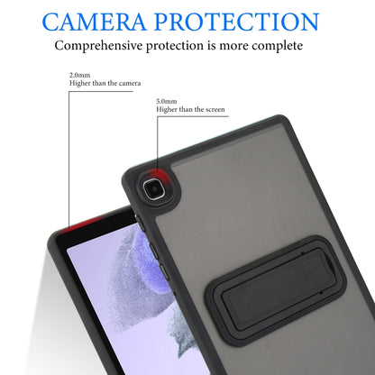 For Samsung Galaxy Tab A11+ / A9+ Skin Feel Holder PC Hybrid TPU Tablet Case(Black) by bashfashion