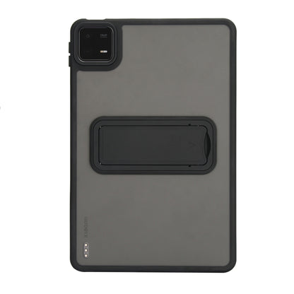 For Xiaomi Redmi Pad SE 11 Skin Feel Holder PC Hybrid TPU Tablet Case(Black) by bashfashion