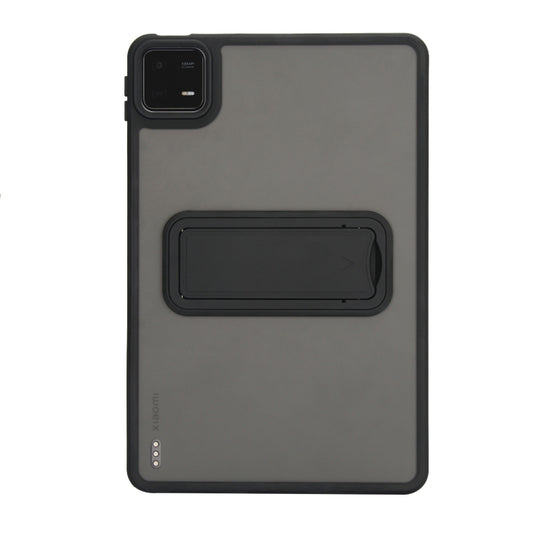 For Xiaomi Redmi Pad SE 11 Skin Feel Holder PC Hybrid TPU Tablet Case(Black) by bashfashion