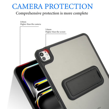 For iPad 4 / 3 / 2 9.7 inch Skin Feel Holder PC Hybrid TPU Tablet Case(Black) by bashfashion