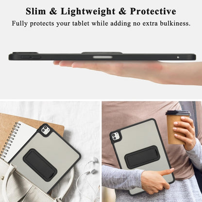 For iPad 2025 / 2022 Skin Feel Holder PC Hybrid TPU Tablet Case(Black) by bashfashion