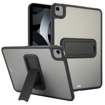 For iPad Air 5 / 4 10.9 inch Skin Feel Holder PC Hybrid TPU Tablet Case(Black) by bashfashion