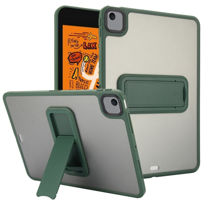 For iPad mini 5 / 4 7.9 inch Skin Feel Holder PC Hybrid TPU Tablet Case(Dark Green) by bashfashion