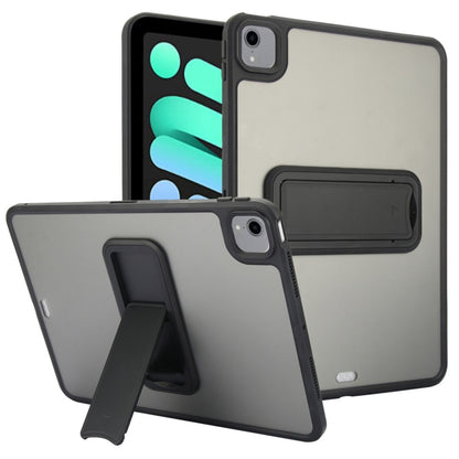 For iPad mini 2024 / mini 6 8.3 inch Skin Feel Holder PC Hybrid TPU Tablet Case(Black) by bashfashion