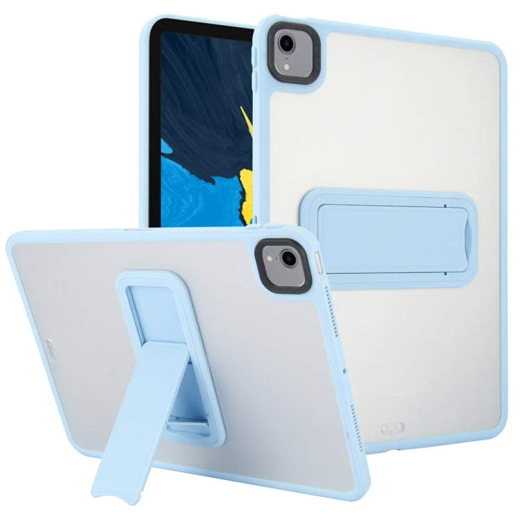 For iPad Pro 11 2018 Skin Feel Holder PC Hybrid TPU Tablet Case(Light Blue) by bashfashion