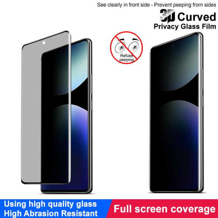 For Redmi Note 14 Pro 4G Global imak 3D Curved Privacy Full Screen Tempered Glass Film by imak