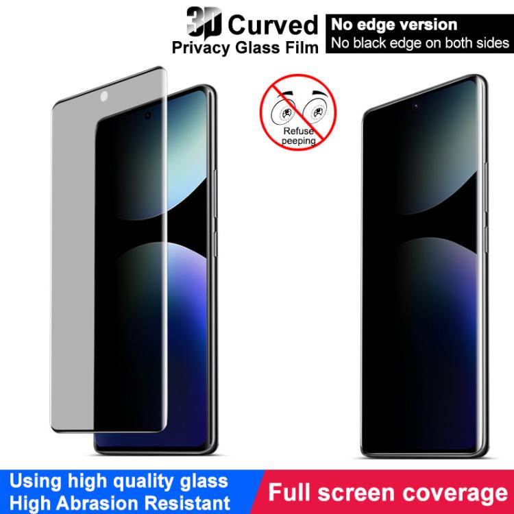 For Redmi Note 14 Pro 4G Global imak No Edge Version 3D Curved Privacy Full Screen Tempered Glass Film by imak