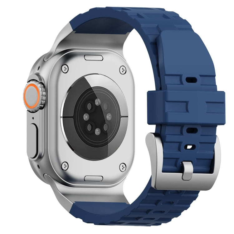 For Apple Watch 46mm / 49mm / 45mm / 44mm Trailblazer Silicone Watch Band(Midnight Blue) by bashfashion