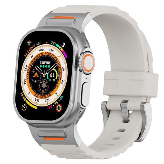 For Apple Watch 46mm / 49mm / 45mm / 44mm Trailblazer Silicone Watch Band(Starlight) by bashfashion