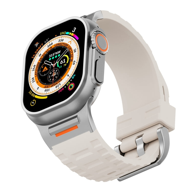 For Apple Watch 46mm / 49mm / 45mm / 44mm Trailblazer Silicone Watch Band(Starlight) by bashfashion