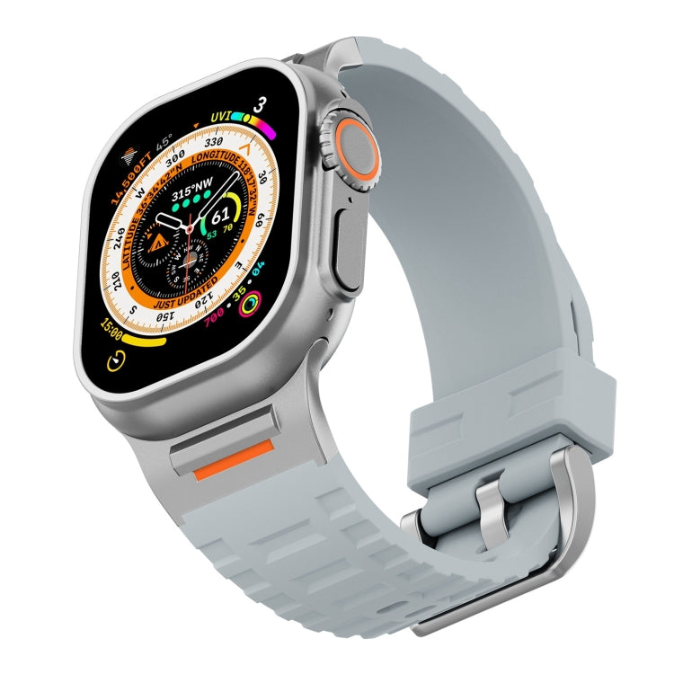 For Apple Watch 42mm / 41mm / 40mm / 38mm Trailblazer Silicone Watch Band(Cloudy Gray) by bashfashion