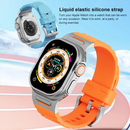 For Apple Watch 42mm / 41mm / 40mm / 38mm Trailblazer Silicone Watch Band(Premium Blue) by bashfashion