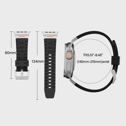 For Apple Watch 42mm / 41mm / 40mm / 38mm Trailblazer Silicone Watch Band(Premium Blue) by bashfashion
