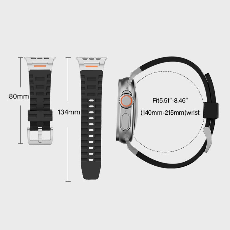 For Apple Watch 46mm / 49mm / 45mm / 44mm Trailblazer Silicone Watch Band(Cloudy Gray) by bashfashion