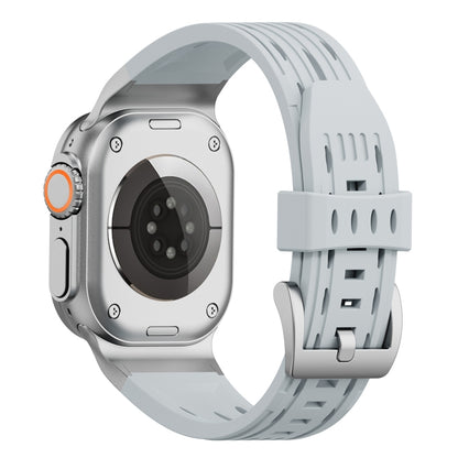 For Apple Watch 42mm / 41mm / 40mm / 38mm Trailblazer Oval Holes Silicone Watch Band(Cloudy Gray) by bashfashion