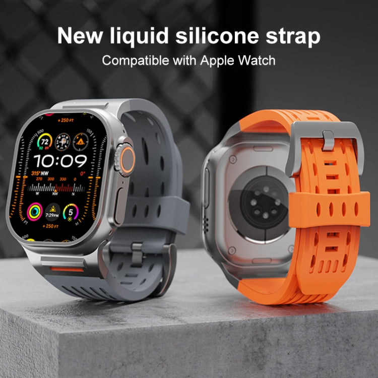 For Apple Watch 42mm / 41mm / 40mm / 38mm Trailblazer Oval Holes Silicone Watch Band(Orange) by bashfashion