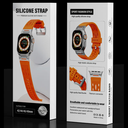 For Apple Watch 42mm / 41mm / 40mm / 38mm Trailblazer Oval Holes Silicone Watch Band(White) by bashfashion