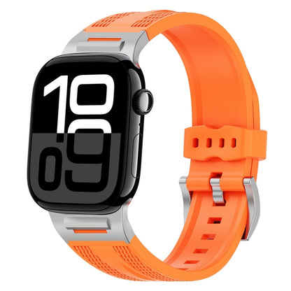 For Apple Watch 42mm / 41mm / 40mm / 38mm Trailblazer Woven Texture Silicone Watch Band(Orange) by bashfashion